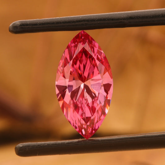 1CT Marquise Vivid Pink Lab Diamond | Fancy CVD