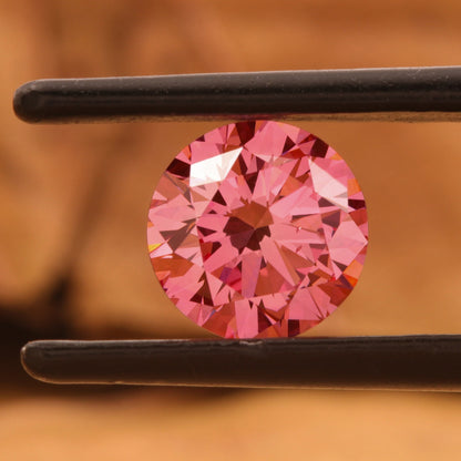 1 CT Round Fancy Vivid Pink Lab Grown Diamond | CVD Loose Diamond