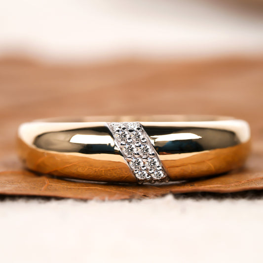 14K Gold High Dome Pave Lab Diamond Statement Ring