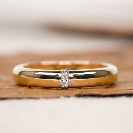 14K Gold Lab Diamond Pave Bubble Dome Ring