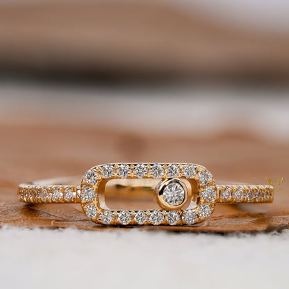 Lab Diamond Bezel Set Ring – Minimal 14K Gold Promise Ring
