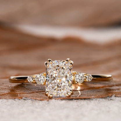 Radiant Cut Lab Diamond Anniversary Ring For Women