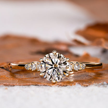 Round Lab Diamond Engagement Ring for Her