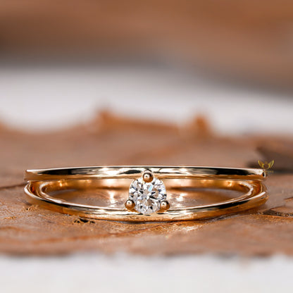 Split Shank Lab Grown Diamond Solitaire Engagement Ring