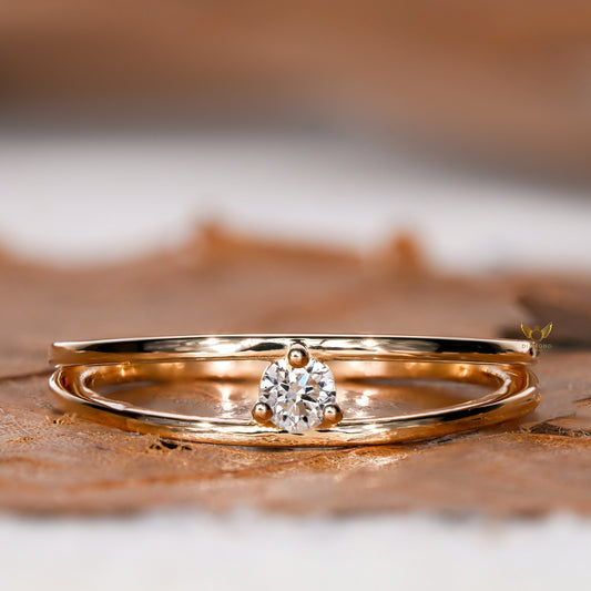 Split Shank Lab Grown Diamond Solitaire Engagement Ring
