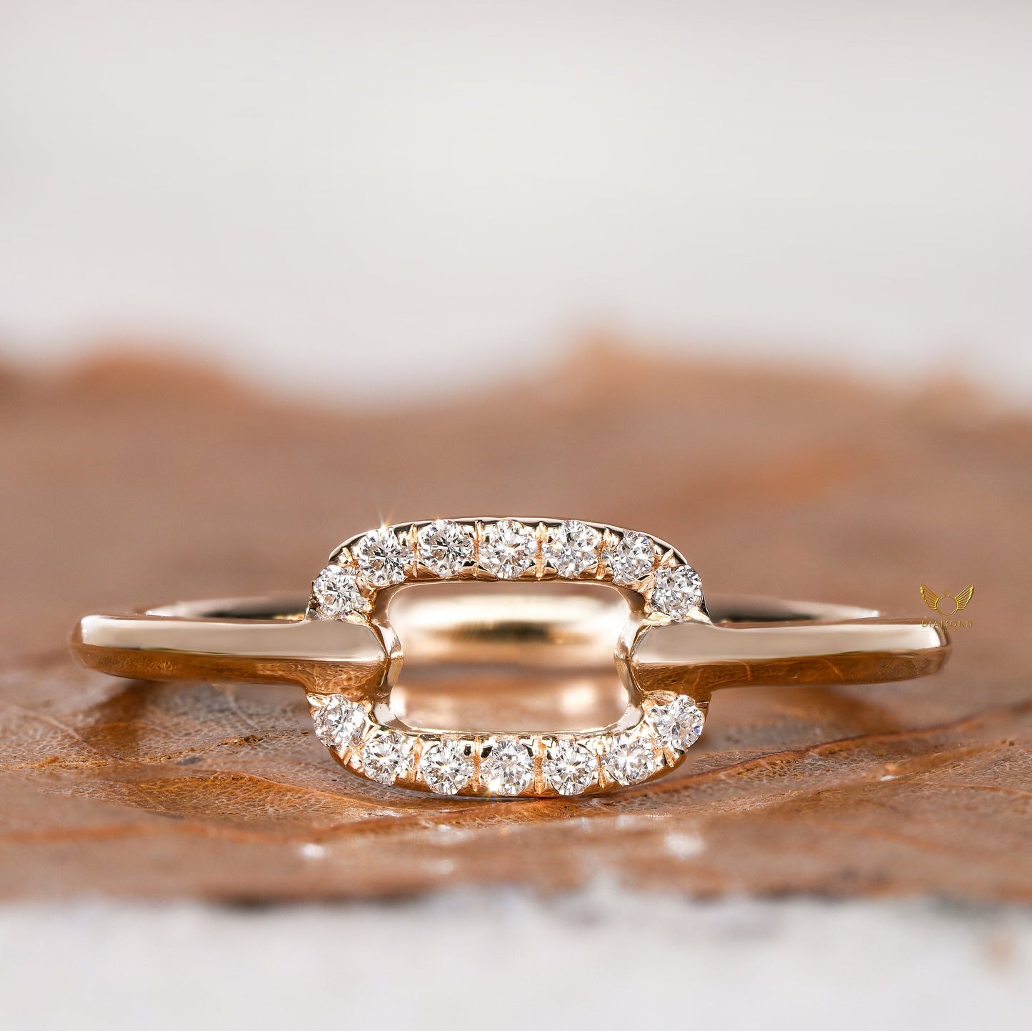 Single Link Diamond Ring Minimal Daily Wear Ring for Women