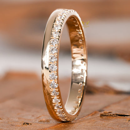 Lab Diamond Full Eternity Band – Minimal 14K Gold Stackable Ring