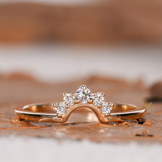 Lab Grown Diamond Curved Chevron Nesting Ring