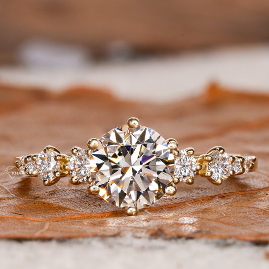 1Ct Round Lab Diamond Promise Ring for Her