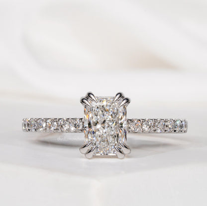 1 CT Radiant Cut Lab Grown Diamond Engagement Ring