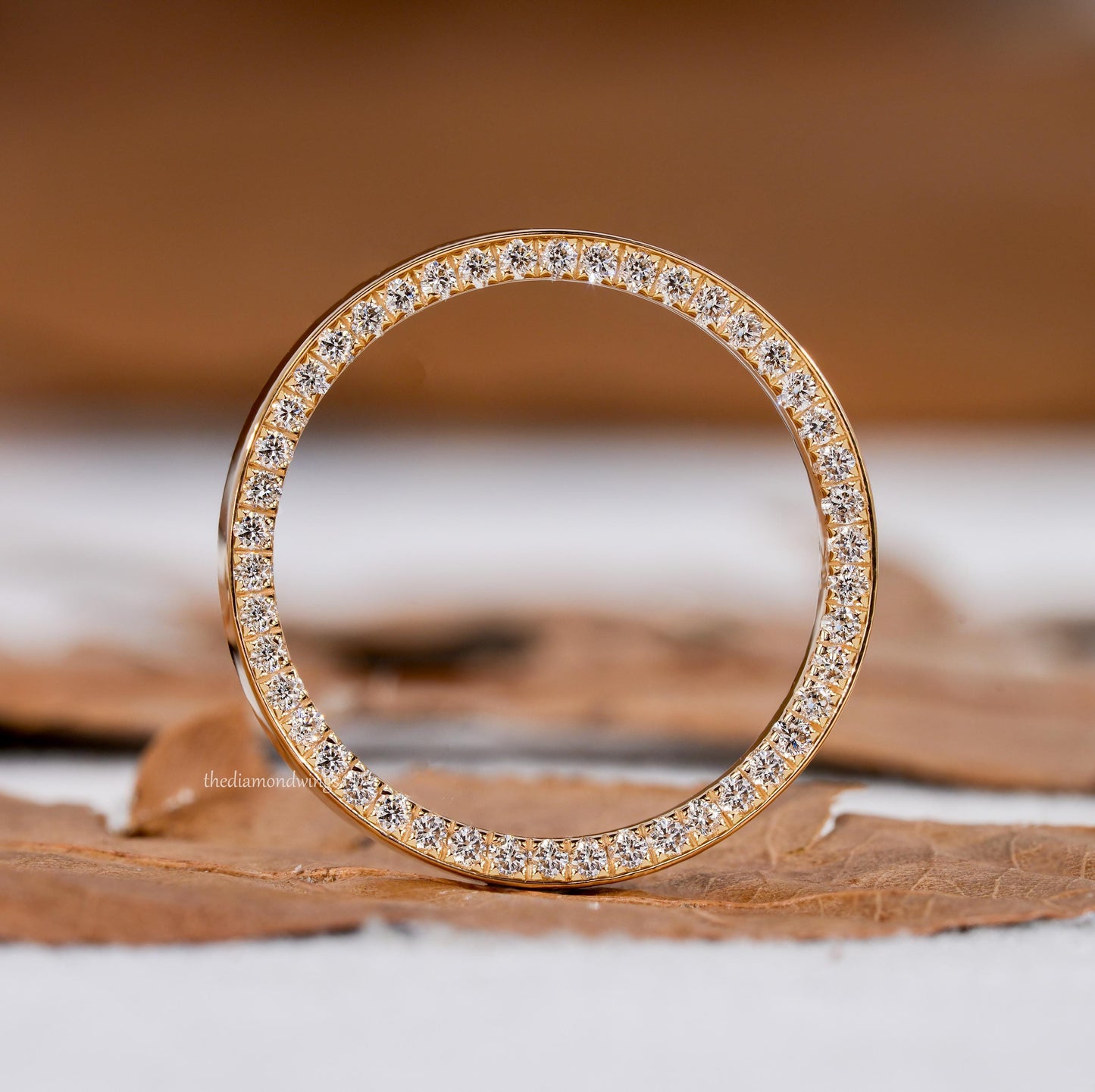 14K Gold Lab Diamond Pave Eternity Wedding Band