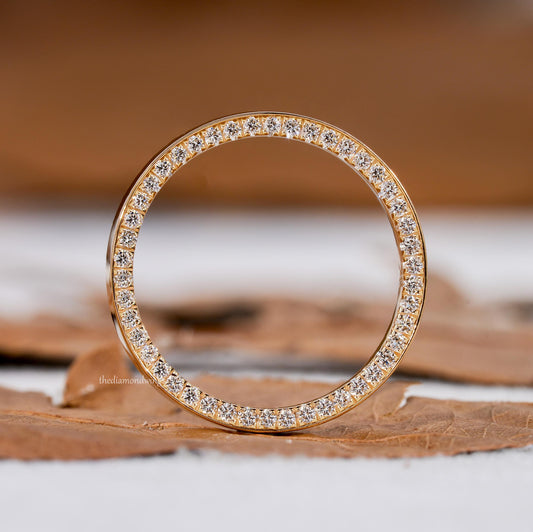 14K Gold Lab Diamond Pave Eternity Wedding Band