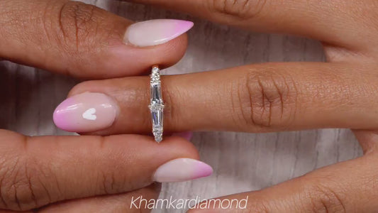0.70TCW Tapered Baguette & Round Lab Diamond Band