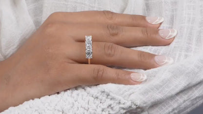 Princess Cut Lab Grown Diamond Wedding Band
