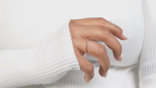Simple Round Diamond Ring Lab Diamond Dainty Minimalist & Daily Wear Ring