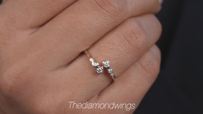 Lab Grown Diamond Bezel Set Bypass Anniversary Ring