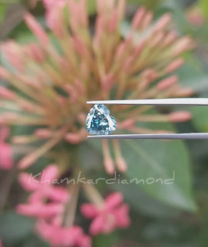 Fancy Blue Heart Lab Diamond for Stud Earrings & Pendant