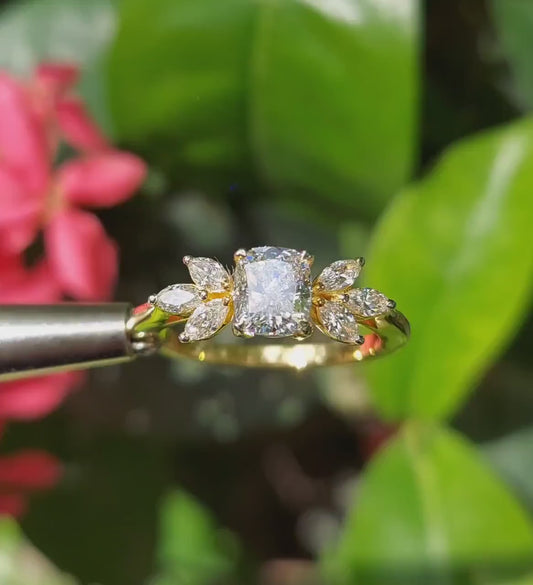 1.35 CT Cushion Cut Lab Diamond Wedding Ring – Bridal Gift for Her