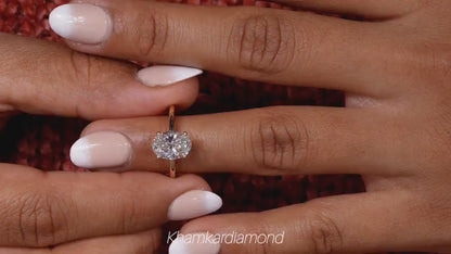 2.00CT Oval Lab Grown Diamond Solitaire Engagement Ring –Wedding Ring for Her