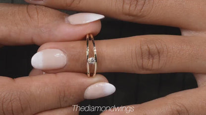 Split Shank Lab Grown Diamond Solitaire Engagement Ring