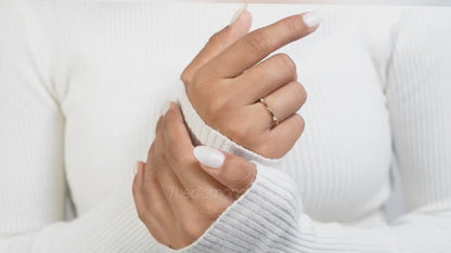Unique Lab Diamond Bamboo Stacking Ring