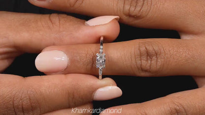 East West Dutch Marquise Lab Diamond Engagement Ring For Her