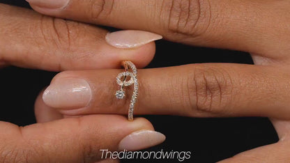 Small Lab Diamond Pave Ring for Women | Minimalist Anniversary Ring