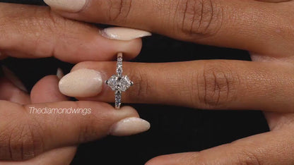 Marquise Cut Lab Grown Diamond Engagement & Wedding Ring