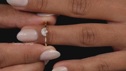 Minimal Bezel Set Diamond Ring – 14K Gold Promise Ring