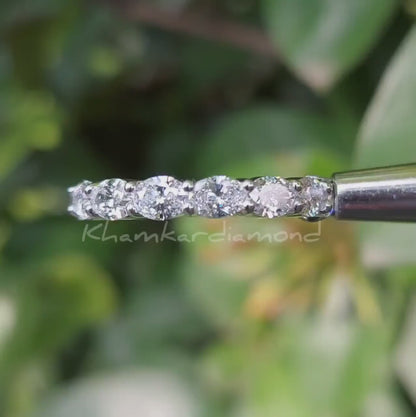 Oval Lab Diamond Eternity Wedding Band in Solid Gold