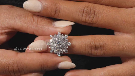 Round Cut Lab Diamond Engagement Ring for Her – Wedding Ring
