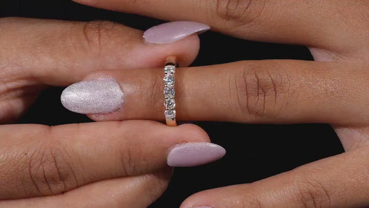Lab Grown Diamond Five-Stone Wedding Band