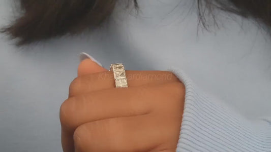 0.45 CT Each Radiant Cut Lab Created Diamond Wedding Band Full Eternity Band Diamond Band For Anniversary Gift Stackable Band For Bride