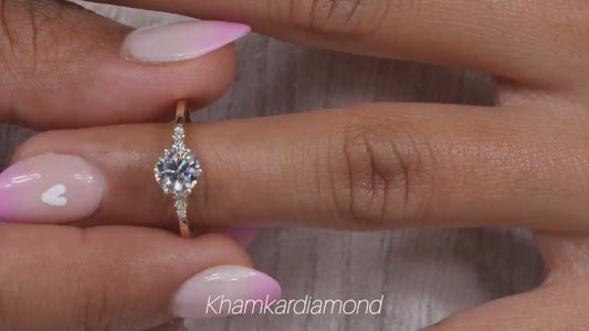 1Ct Round Lab Diamond Promise Ring for Her