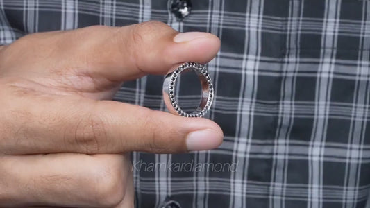 Round Black Colored Lab Grown Diamond Men's Wedding Ring Platinum Glossy Finish Wedding Band Anniversary Gift Ring Perfect Ring for Love