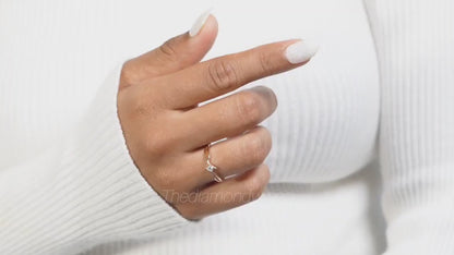 Twisted Infinity Lab Diamond Ring – 14K Gold Dainty Solitaire Band