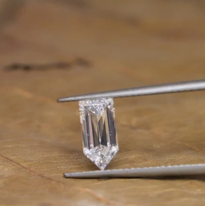 IGI Certified Bullet Cut Lab Diamond Engagement Ring | 14K White Gold