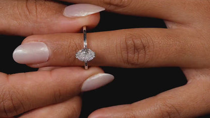 Oval Lab Grown Diamond Solitaire Wedding Ring for Women