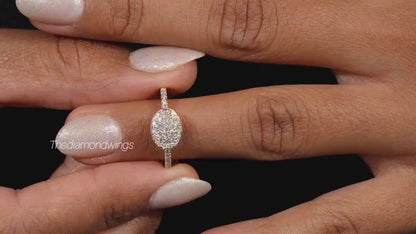 Oval Lab Grown Diamond Signet Ring in 14K Yellow Gold
