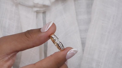 Seven Stone Lab Diamond Wedding Band | Half Eternity Ring for Her
