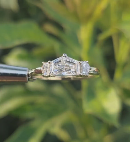 1 CT Lab Grown Diamond Three Stone Engagement Ring – Cadillac Setting