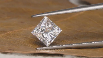 IGI Certified Princess Cut Engagement Ring  Lab Grown Diamond