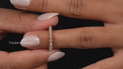 Lab Grown Diamond Floating Bubble Half Eternity Band