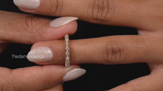 Lab Grown Diamond Floating Bubble Half Eternity Band