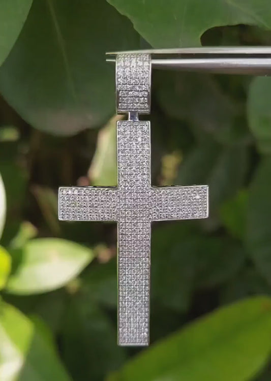 1.80 TCW Lab Grown Diamond Cross Pendant – IGI Certified Gift for Her