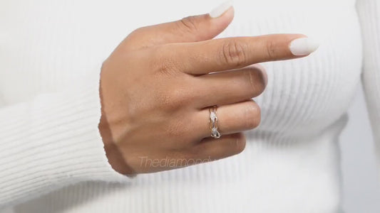 14K Gold Marquise Link Band Minimal Dainty Ring for her