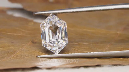 Long Hexagon Cut Lab Grown Diamond | Loose Fancy Diamond