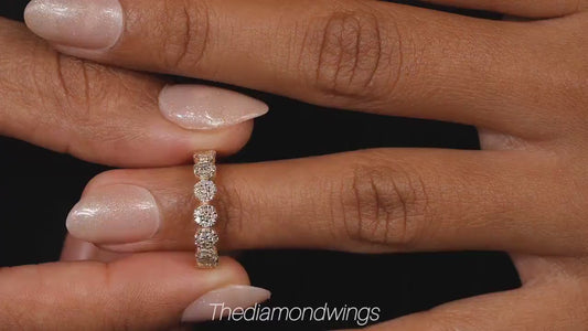 Lab Grown Diamond Floral Eternity Band