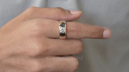 1.25CT Round Lab Grown Diamond Solitaire Engagement Ring For Men
