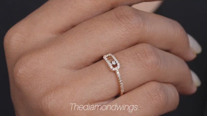 Lab Diamond Bezel Set Ring – Minimal 14K Gold Promise Ring